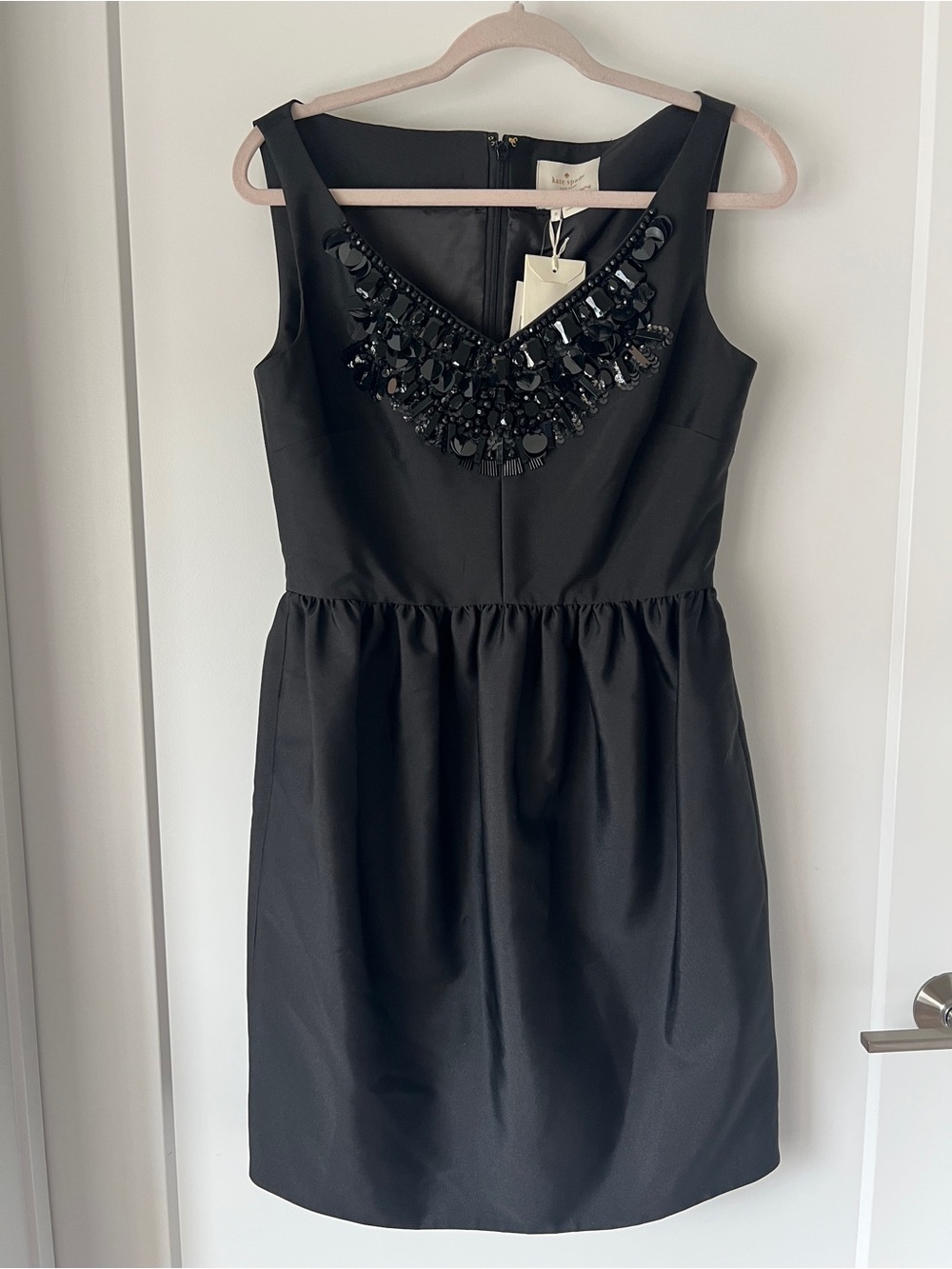 kate spade Black Beaded V-Neck Sleeveless Mini Dress - NWT!!!